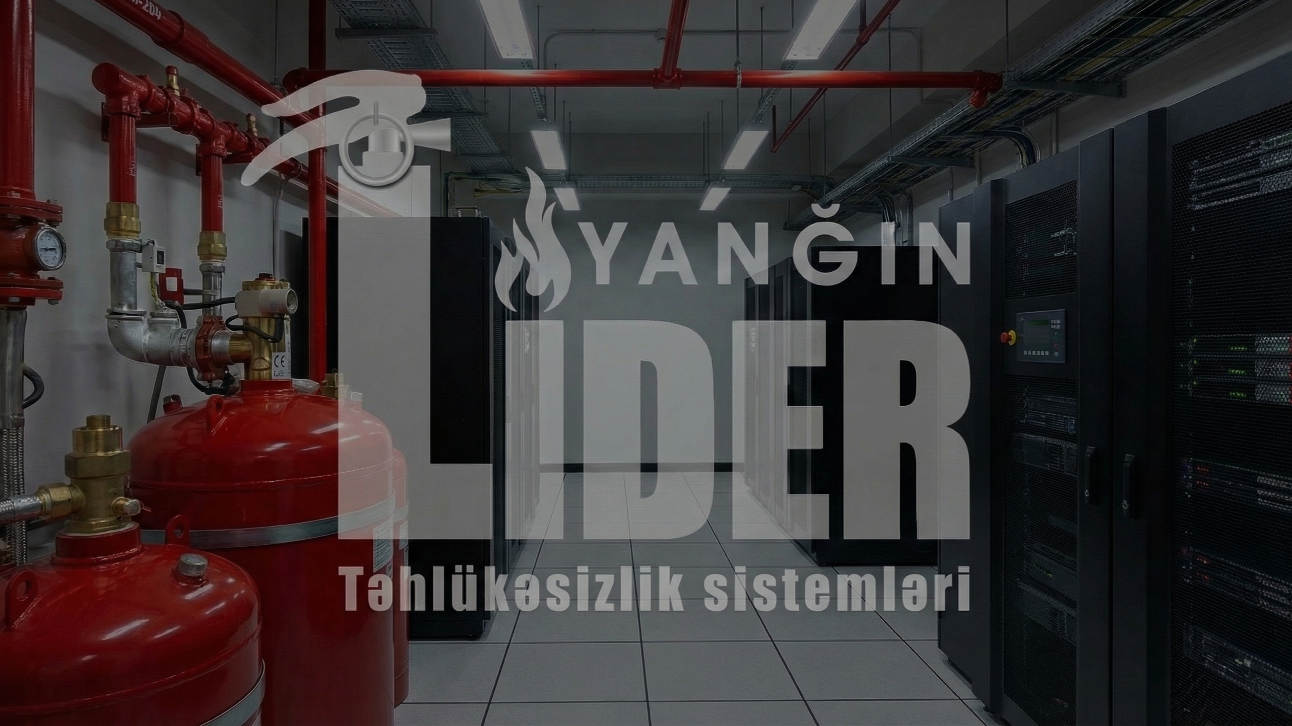 Novec 1230 sistemi ilə qorunan server otağı